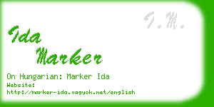 ida marker business card